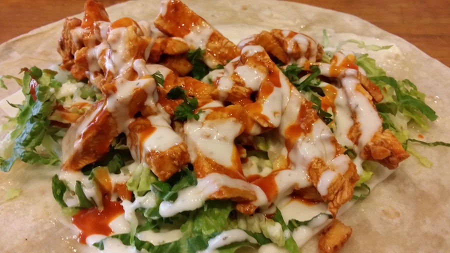 Buffalo chicken ranch wrap