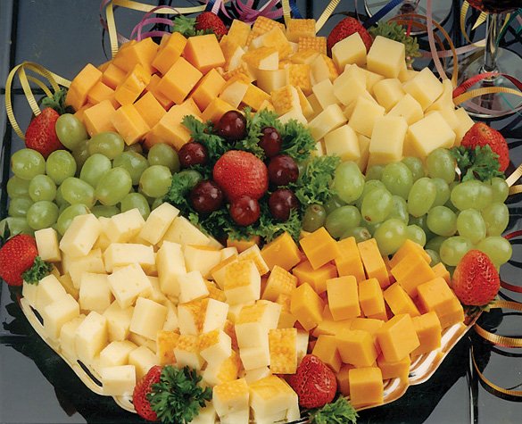Cheese and Fruit Tray with Crackers