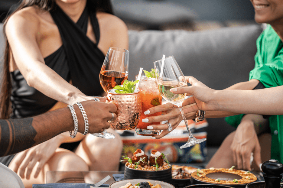 Group of people dining at a restaurant